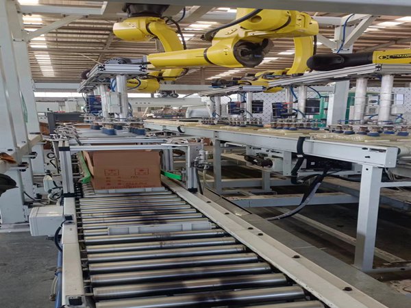 碼垛搬運機(jī)器人生產(chǎn)線的技術(shù)特點 青島賽邦生產(chǎn)的碼垛搬運機(jī)器人