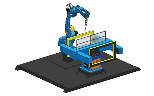 三軸水平旋轉(zhuǎn)變位機工作加工單元 三軸水平旋轉(zhuǎn)變位機工作加工單元
